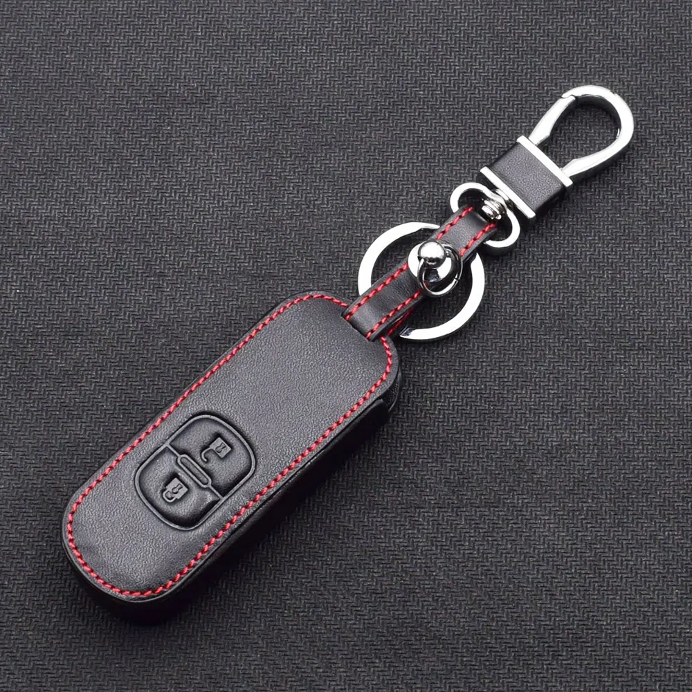Кожаный чехол для автомобильных ключей, чехол для Mazda CX-7 CX-9 MX-5 Miata 3 6 2 кнопки смарт-чехол дистанционного брелока брелок протектор сумка авто аксессуары