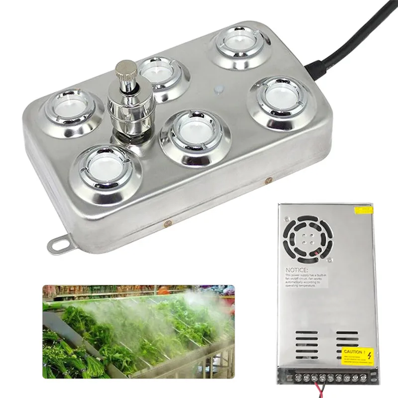 New Ultrasonic Atomizer Industrial Humidifier Fog Machine DC 48V 6 Head