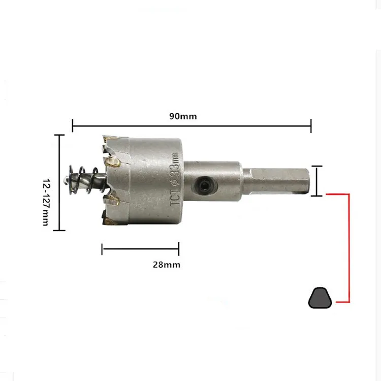 TCT Твердосплавный Наконечник HSS сверла бит отверстие пилы Набор для нержавеющей стали металлический сплав режущие инструменты 12-33 мм