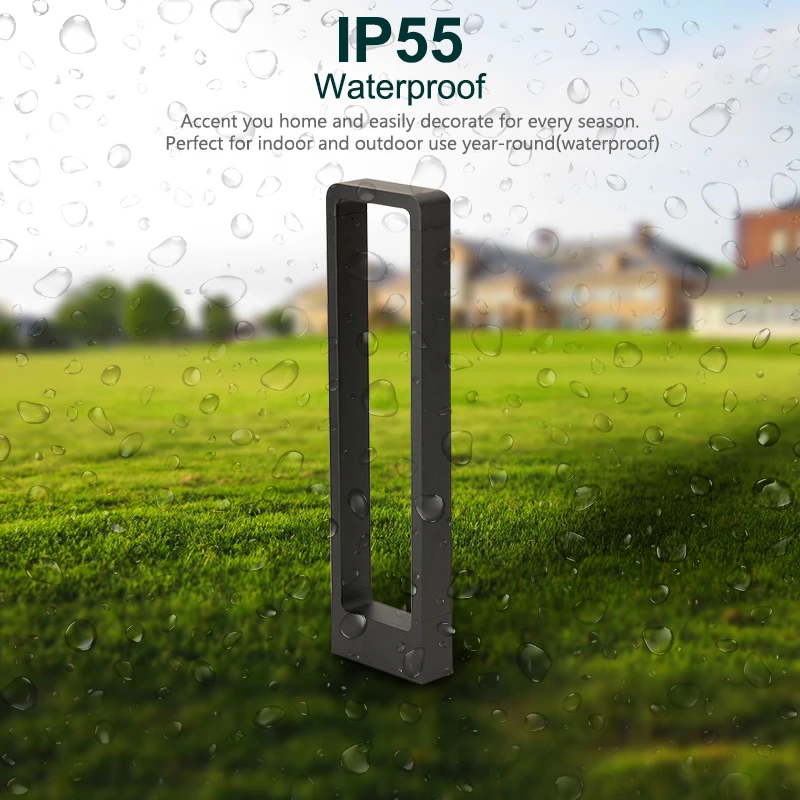 Livre à Prova Água de Alumínio Luz ao ar Gramado Dwaterproof Paisagem Comunidade Jardim Pátio Villa Grassland Estrada Luzes 10 w Led Mod. 130013 8 Luminárias gramado