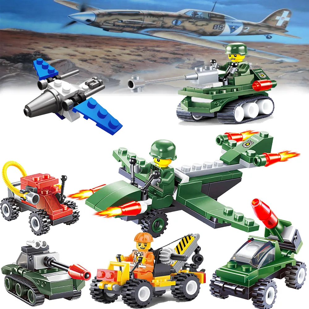 

Hot Playmobil original ww2 Building Block toys Full Military Weapons Legoed blocks car Firearms Compatible With Legoed kids toys