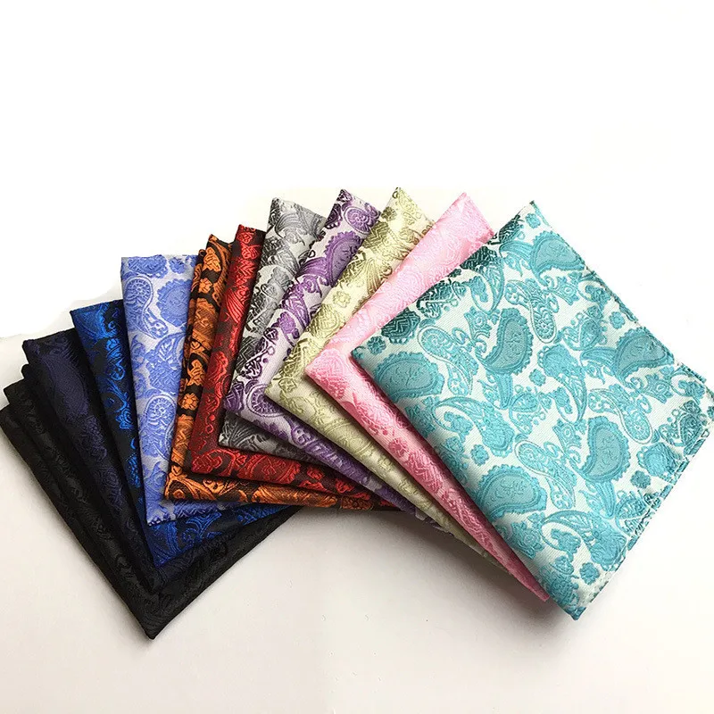 

CityRaider Brand New Classic Paisley Printed Silk Handmade Handkerchiefs for Mens Pocket Square Clothing Accessories Gift A062