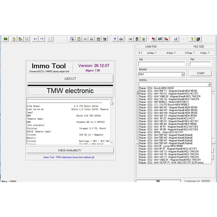 ECU Immo инструмент ремонт программного обеспечения иммобилайзер программное обеспечение v26. 12,2007+ разблокированный Keygen