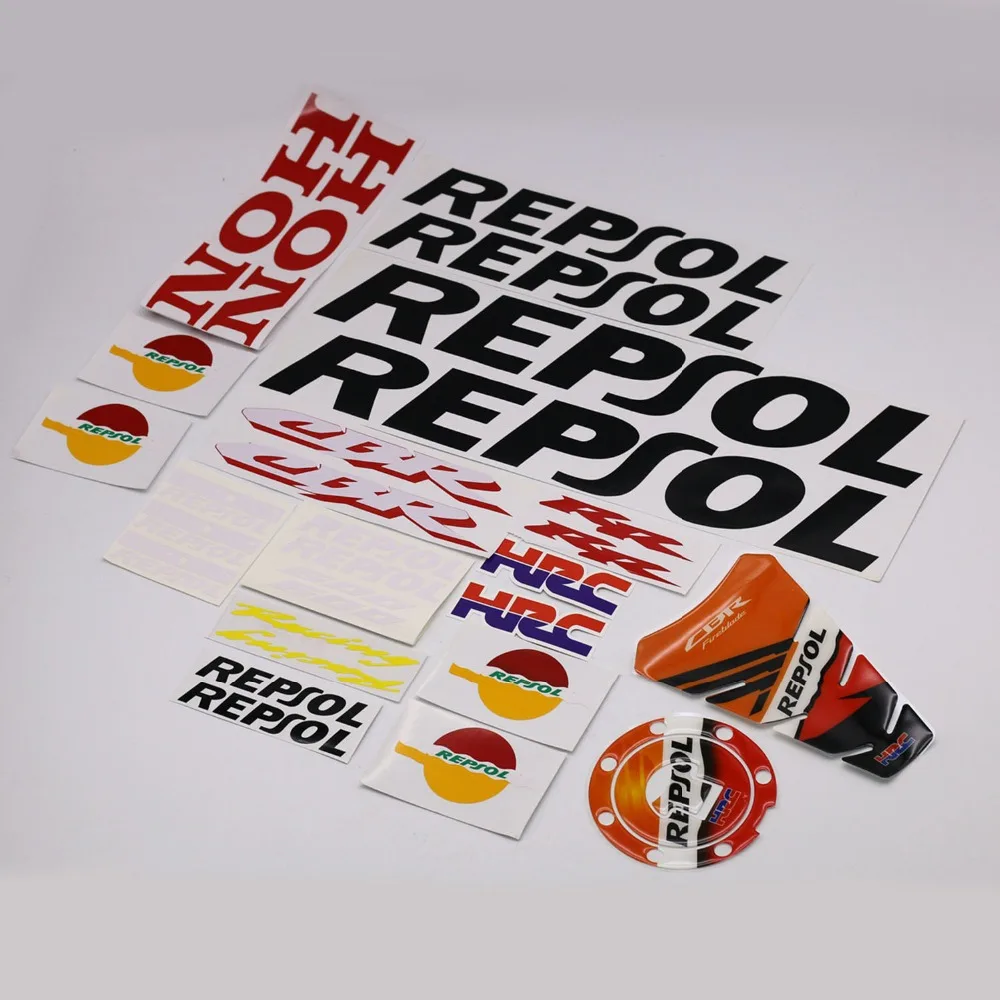

Motorcycle Fairing Bodywork Decals Stickers For Honda CBR600RR CBR600 RR F5 HRC REPSOL Decorative Tank Oil Cap Pad Emblem