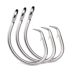 5 шт./лот Нержавеющая сталь Рыбалка крючок для тунца