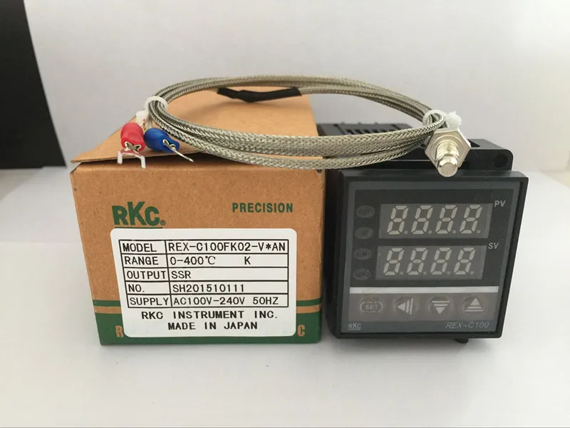 

Dual Digital RKC PID Temperature Controller REX-C100 with K thermocouple, SSR Output