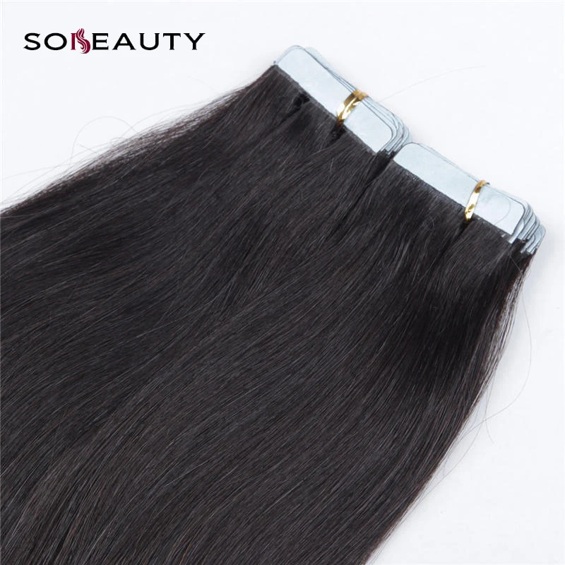 

Natural Human Hair PU Hair Extensions Silky Straight Hair Tape In Remy Human Hair 20pcs/pack 14‘’18‘’20‘’