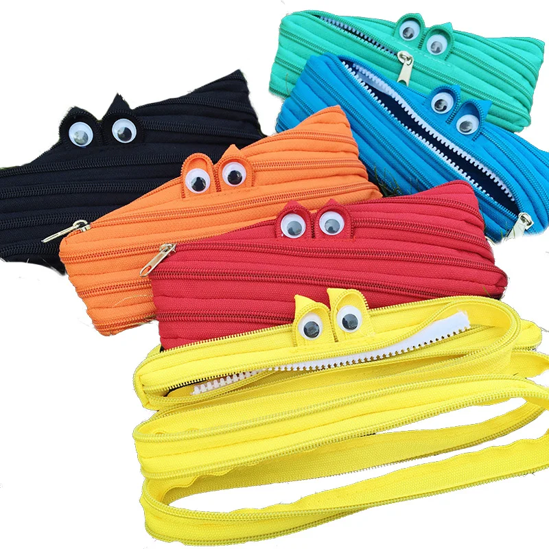 Hot Sale Monster Eyes School Pencil Bag Pencil Pouch Zipper Portable