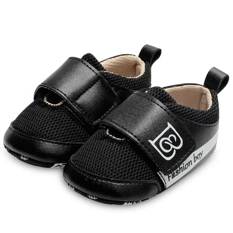 Обувь для новорожденных мальчиков из искусственной кожи, обувь для малышей, обувь для новорожденных мальчиков и девочек с мягкой подошвой, обувь для малышей 0-18 месяцев - Цвет: X-20180143B