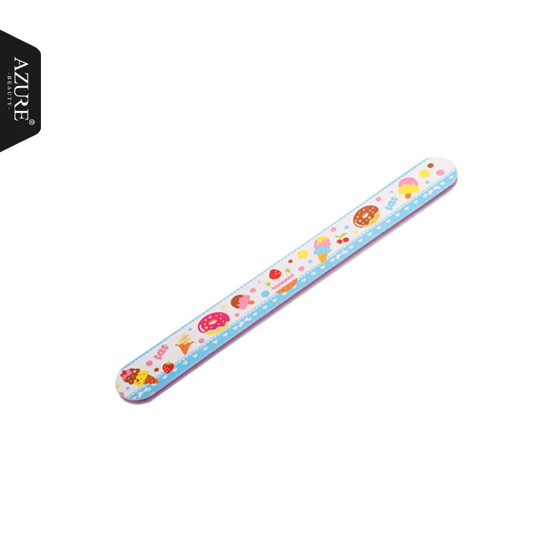

Azure Beauty 1Pcs Colorful Sanding Nail File Professional For Polishing Nail Gel Printed Double Sided Nail Art Manicure Tools