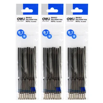 

10 pcs/set Creative Pen Refill Ink 0.7 mm Writing Medium Point Blue Ink Refill Replacement For Standard Retractable Ball Pen