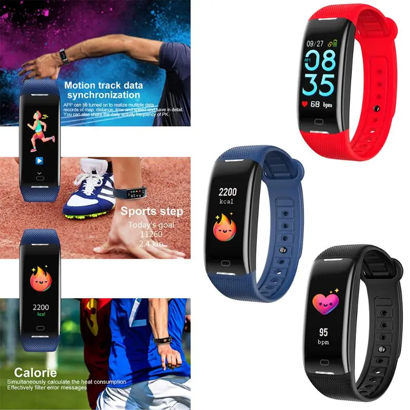 

IP68 Waterproof Bluetooth 4.0 Smart Fitness Wristband Silicone Bracelet with Pedometer Step and Sleep Heart Rate Monitor New