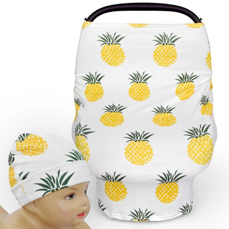 Mum Nursing Cover Scarf for Breastfeeding Friut Pineapple Baby Car Seat Canopy Shopping Cart Cover for Babies Multifunction Cape Mum Nursing Cover Scarf for Breastfeeding Friut Pineapple Baby Car Seat Canopy Shopping Cart Cover for Babies Multifunction Cape