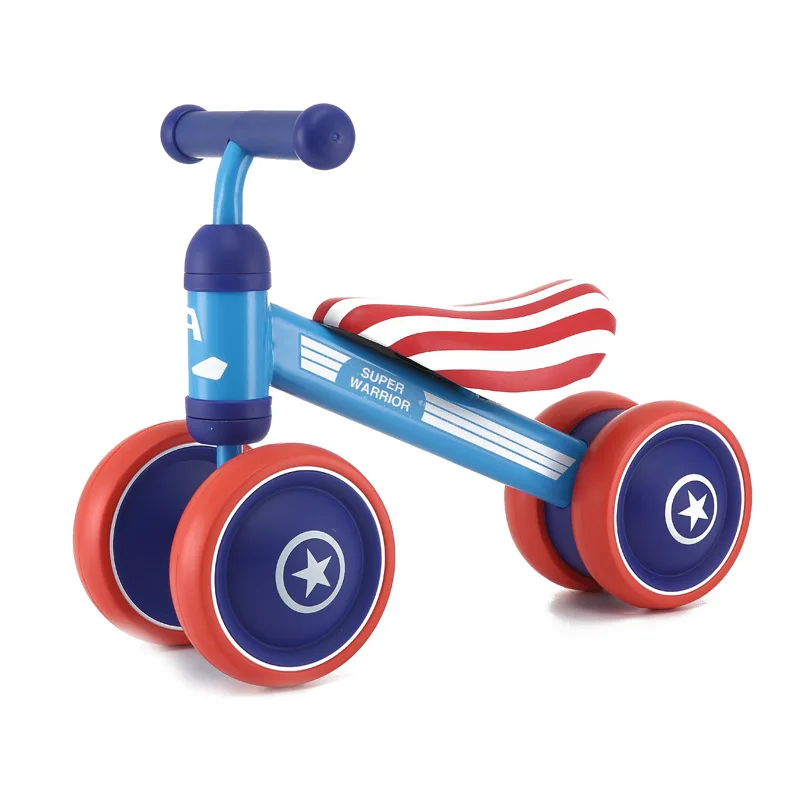 

Children Bicycle Kids Balance Bike Four Wheels Kids' Bicycle Kick Scooter Baby Walker Tricycle Bike Gift For Baby 1-2 Years