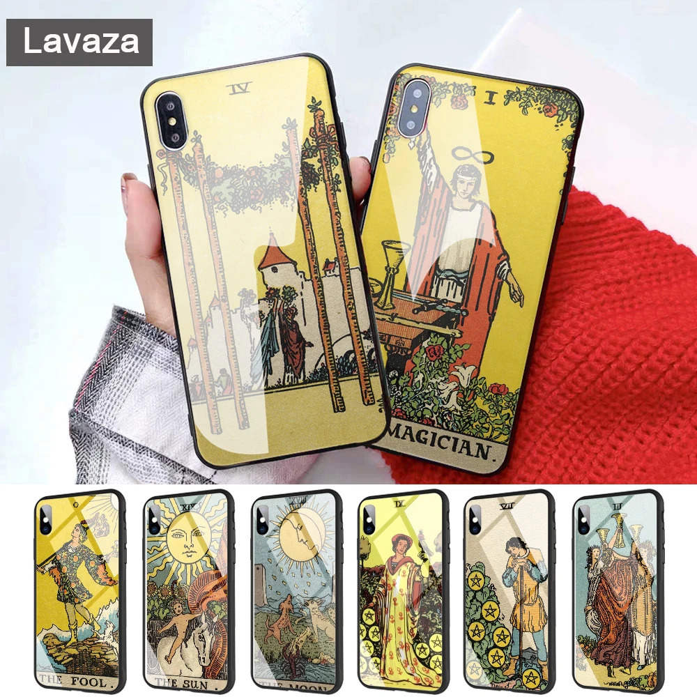 

Lavaza Tarot Divination Brand New Glass Phone Case for Apple iPhone 11 Pro XR X XS Max 6 6S 7 8 Plus 5 5S SE