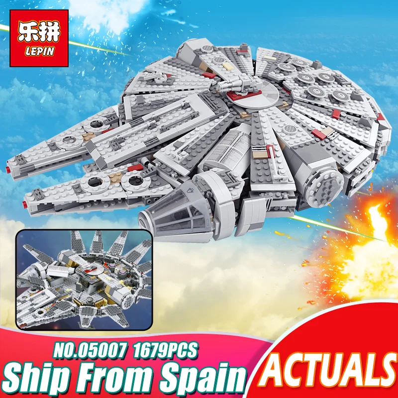 

05007 Star Series Force Awakens Millennium Building Falcon Blocks Compatible Legoingly 75105 Kids birthday gift Wars Toys