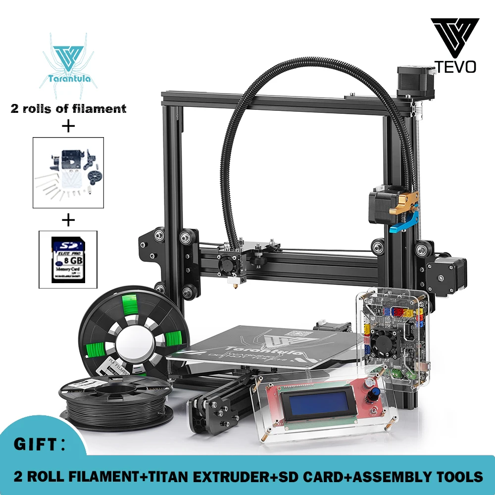 2017 TEVO Tarantula Reprap Prusa I3 Impresora 3D 3D Printer DIY Impressora3D with Filament SD Card
