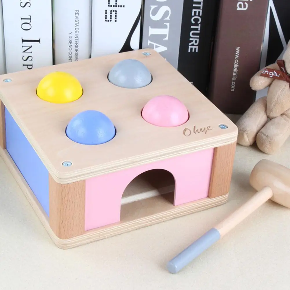  Knocks Table Infant Educational Baby Toys Sound Knocks Ping-Pong Table Wooden Toys