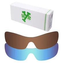 2 шт. Mryok поляризованные Сменные линзы против царапин для солнцезащитных очков-солнцезащитных очков Окли антикс линзы Ледяной Синий и бронзовый коричневый