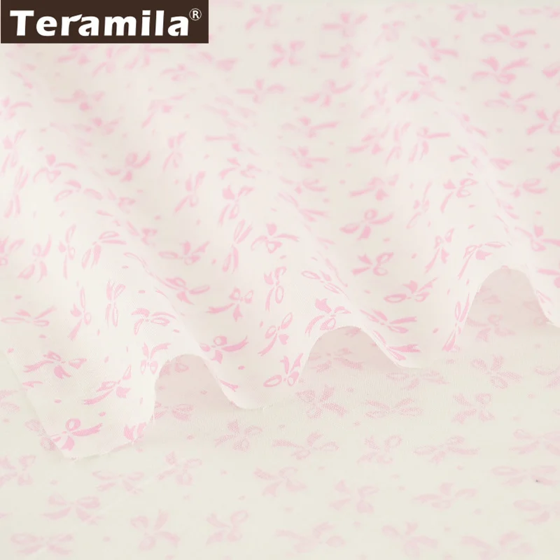 Teramila 100% хлопок ткань розовый бант дизайн стеллаж Скрапбукинг DIY для начинающих