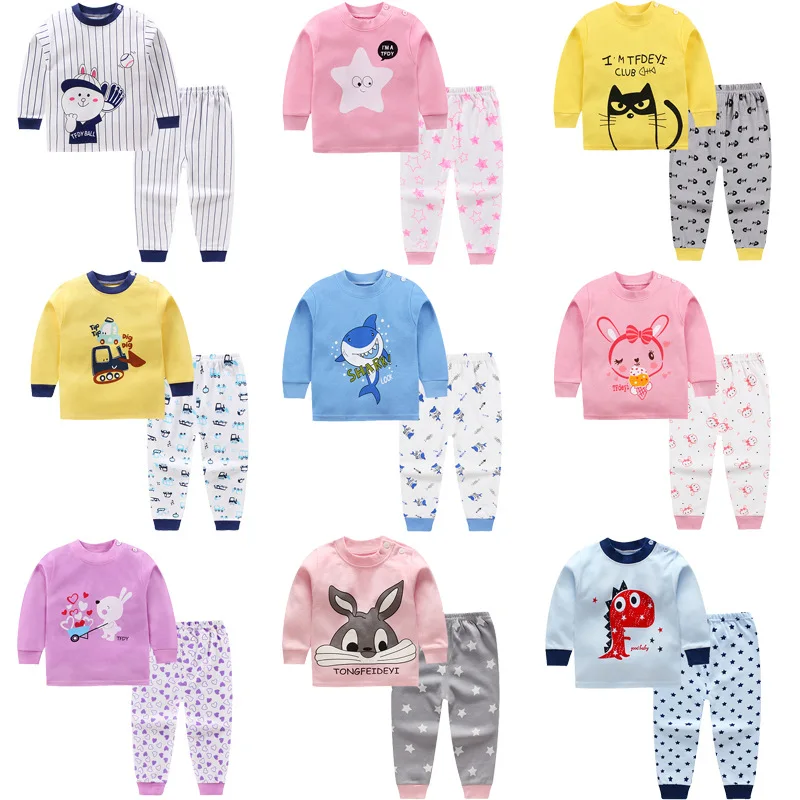 

girls children autumn clothes children's cotton underwear sets long-sleeved round-collar household clothes kids clothes boys