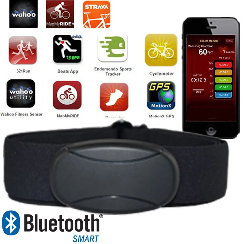 Emetteur de Frequence Cardiaque pour iPhone et Android Wahoo Runtastic