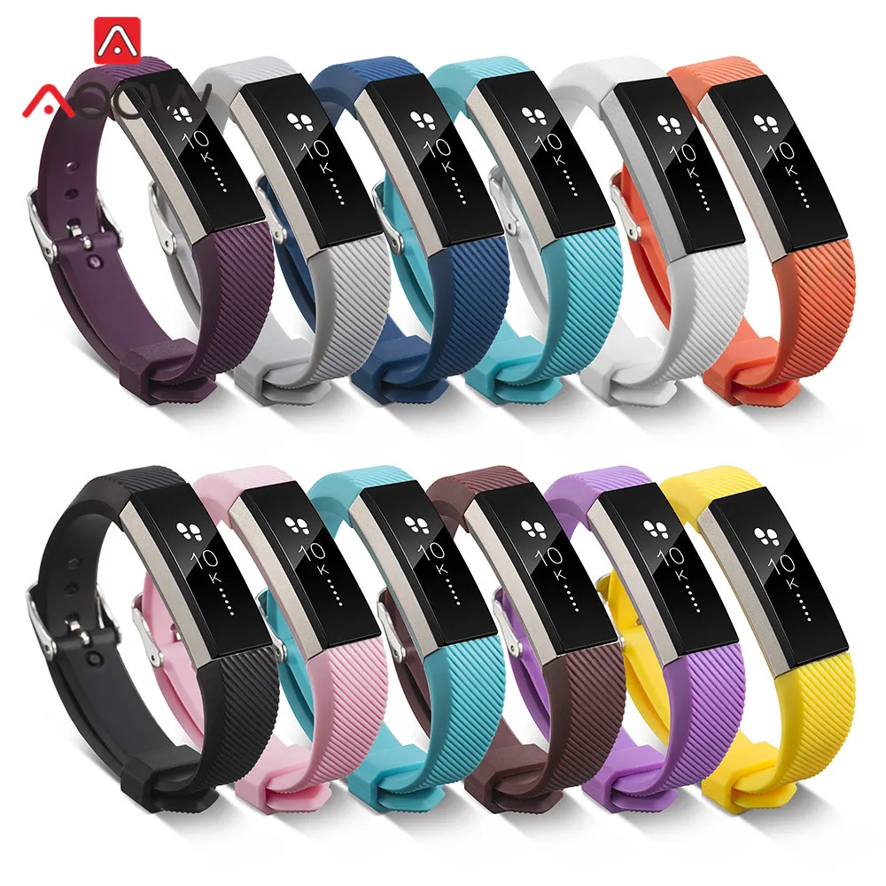 

16 Colors Soft Silicone Secure Adjustable Watchband for Fitbit Alta / Alta HR Sport Waterproof Bracelet Band Strap Accessories
