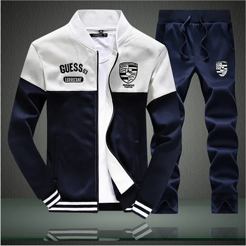 2015 Fashion Men Sports Winter Sportswear Set 2 Pieces Coat+Pant ...