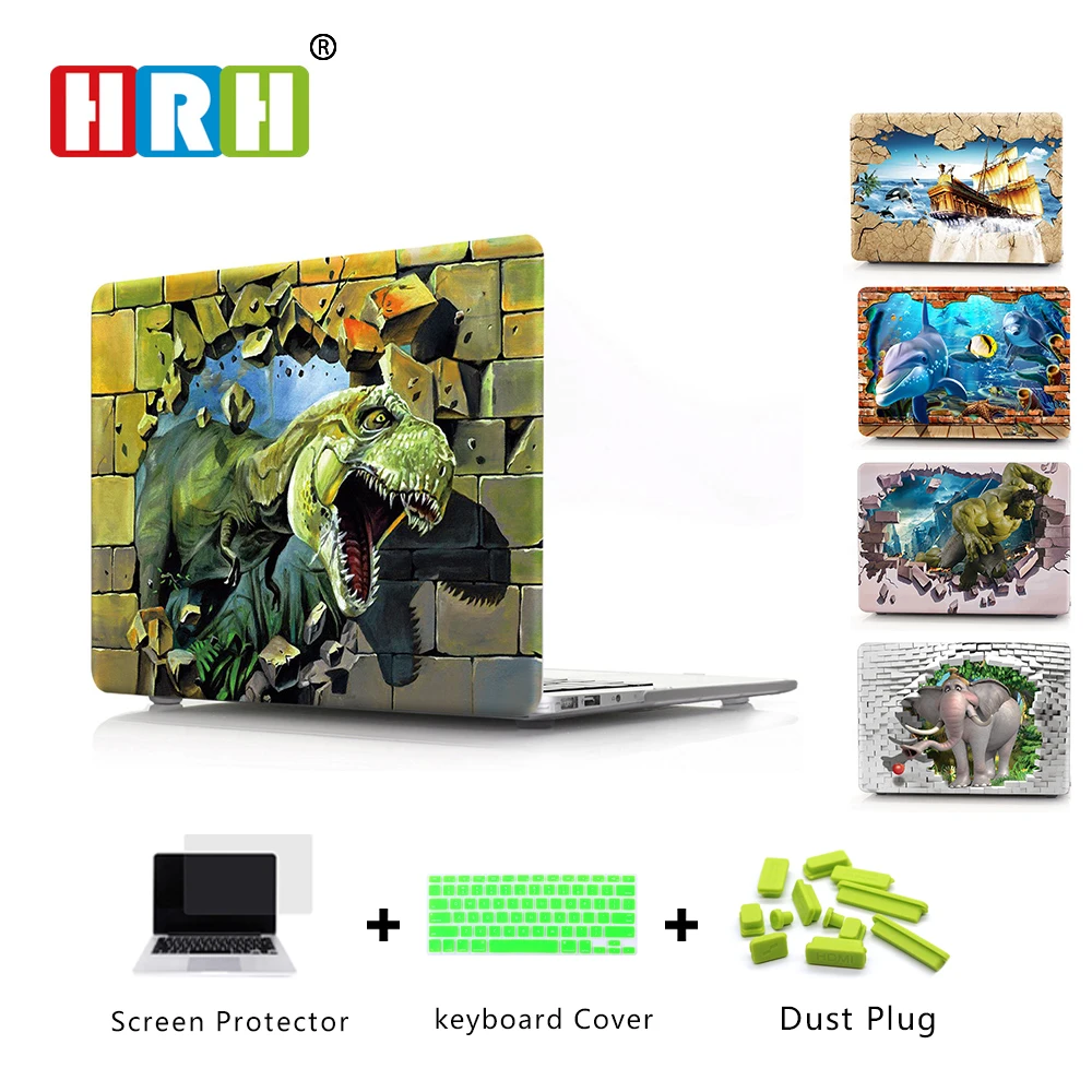 

3D Fashion Pattern Laptop Body Shell Protective Hard Case for Macbook New Pro 13" Retina 15" w/without Touch Bar Release on 2016