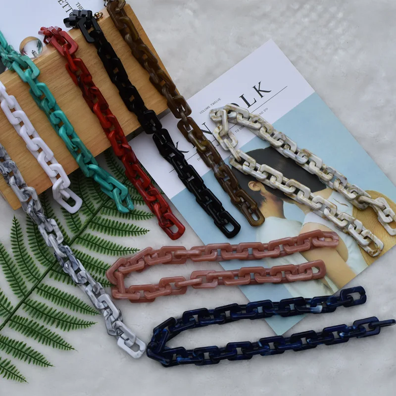 

20pcs 20*30MM Geometric Twist Flat Open Ring Beads Acrylic Chain Links For Diy Jewelry Necklace Making Accessories Findings