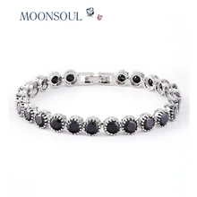 MOONSOUL Белый 3 цвета 24 шт. Стразы Strand браслет теннис B10007