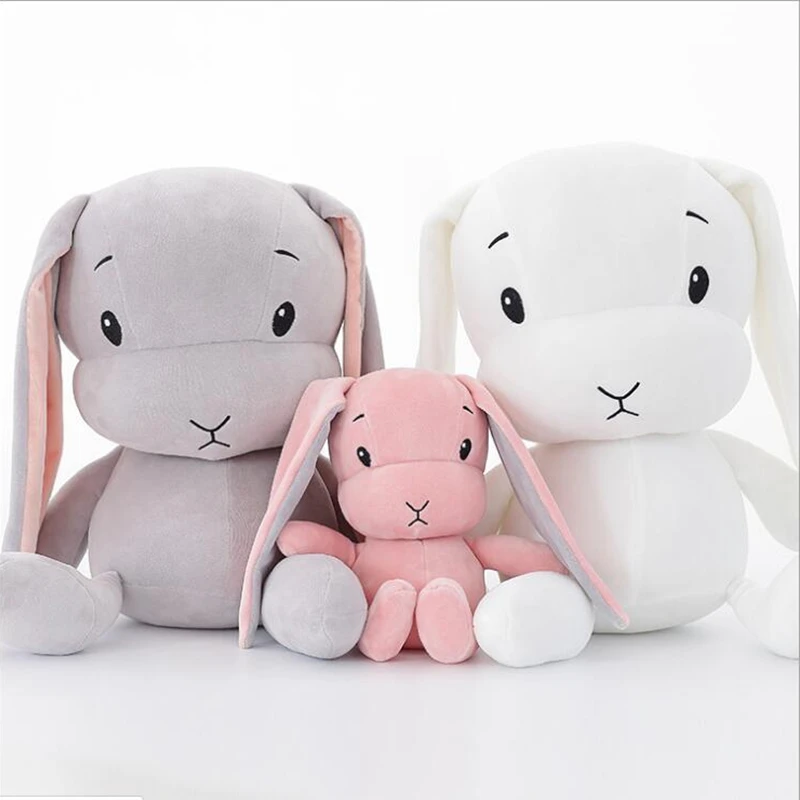 

New 25cm 50cm Large Size Rabbit Plush Toys Long Ears Rabbit Calm Cushion Cartoon Animal Stuffed Pillow Dolls Kids Children Gifts