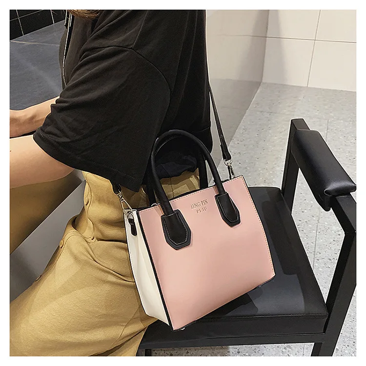 Новая летняя модная женская сумка, кожаные сумки, ПУ сумка на плечо, маленькие сумки через плечо с клапаном, контрастные цвета, сумки-мессенджеры