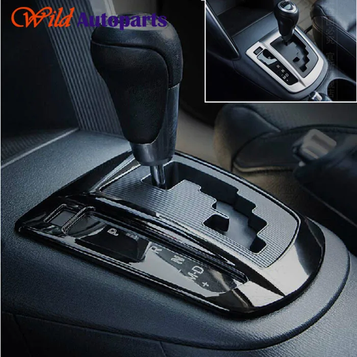 Glossy Black/ Pearl Chrome Silver Inner Gear Shift...