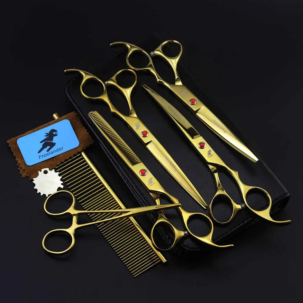 

Freelander Professional Pet Grooming Scissors 7 Inch,JP440C,62HRC,Dog Grooming Shears,Cutting Scissors For Gog Grooming