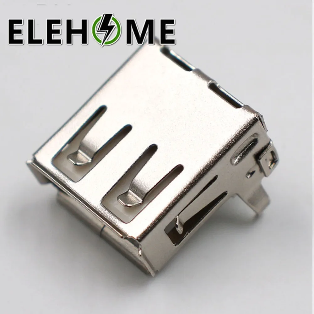 10 шт. тип A USB 2 0 Женский AF90 градусов 4 контактный разъем для передачи данных