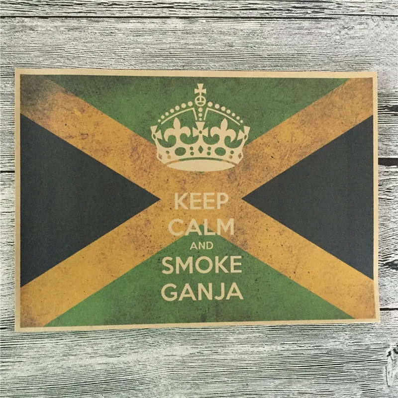 Ямайка Винтаж Плакаты крафт Бумага старых и надписью KEEP CALM художественные