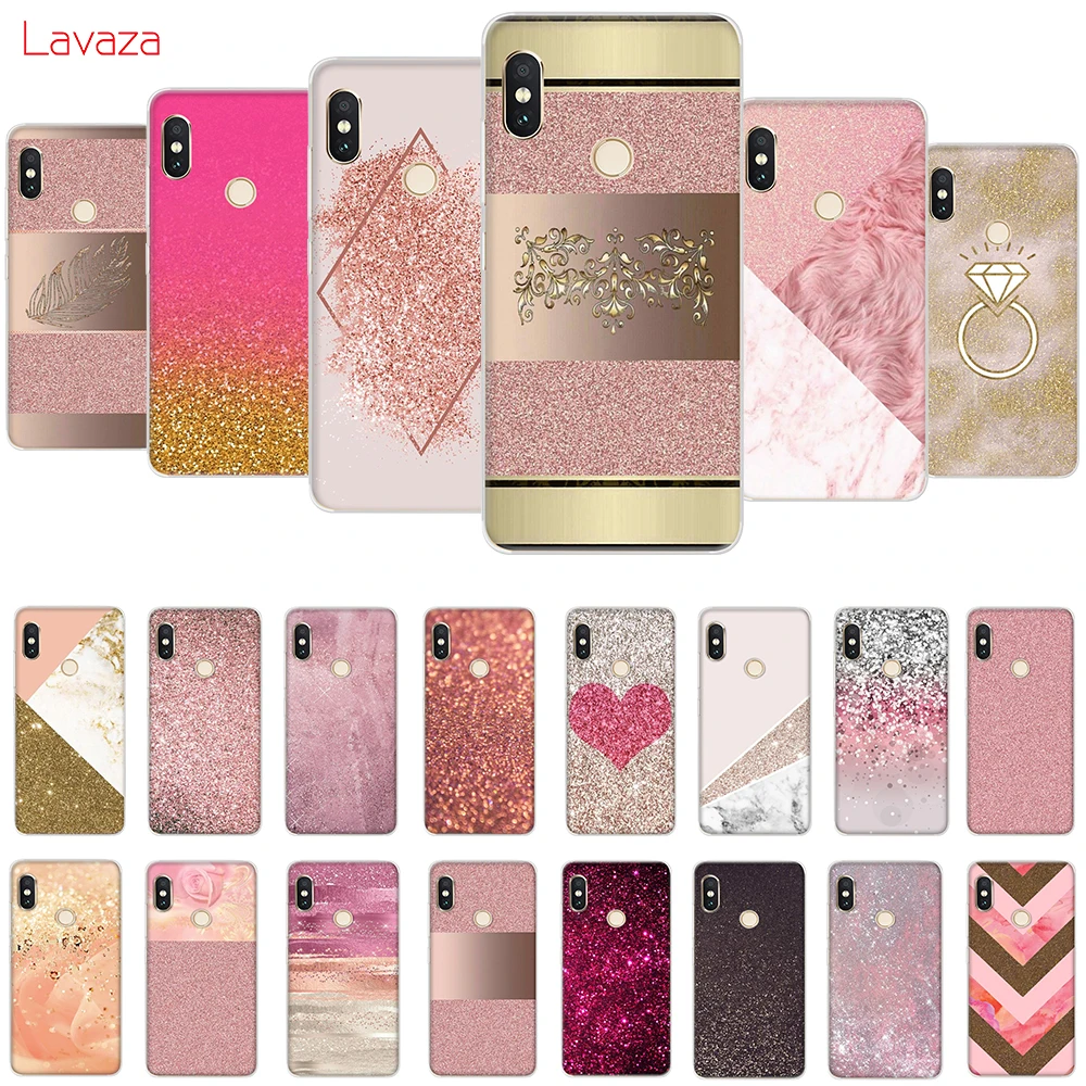 

Lavaza Gold Pink Rose Glitter Hard Case for Huawei Mate 10 20 P9 P10 P20 Lite Pro P smart for Honor 8X 10 Lite Cover