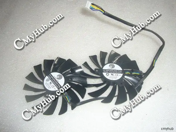 

New SET For MSI GTX 950 960 GTX950 GTX960 For Power Logic PLD10010S12HH DC12V 0.40A 4Pin 4wire Video Graphics Card Cooling Fan