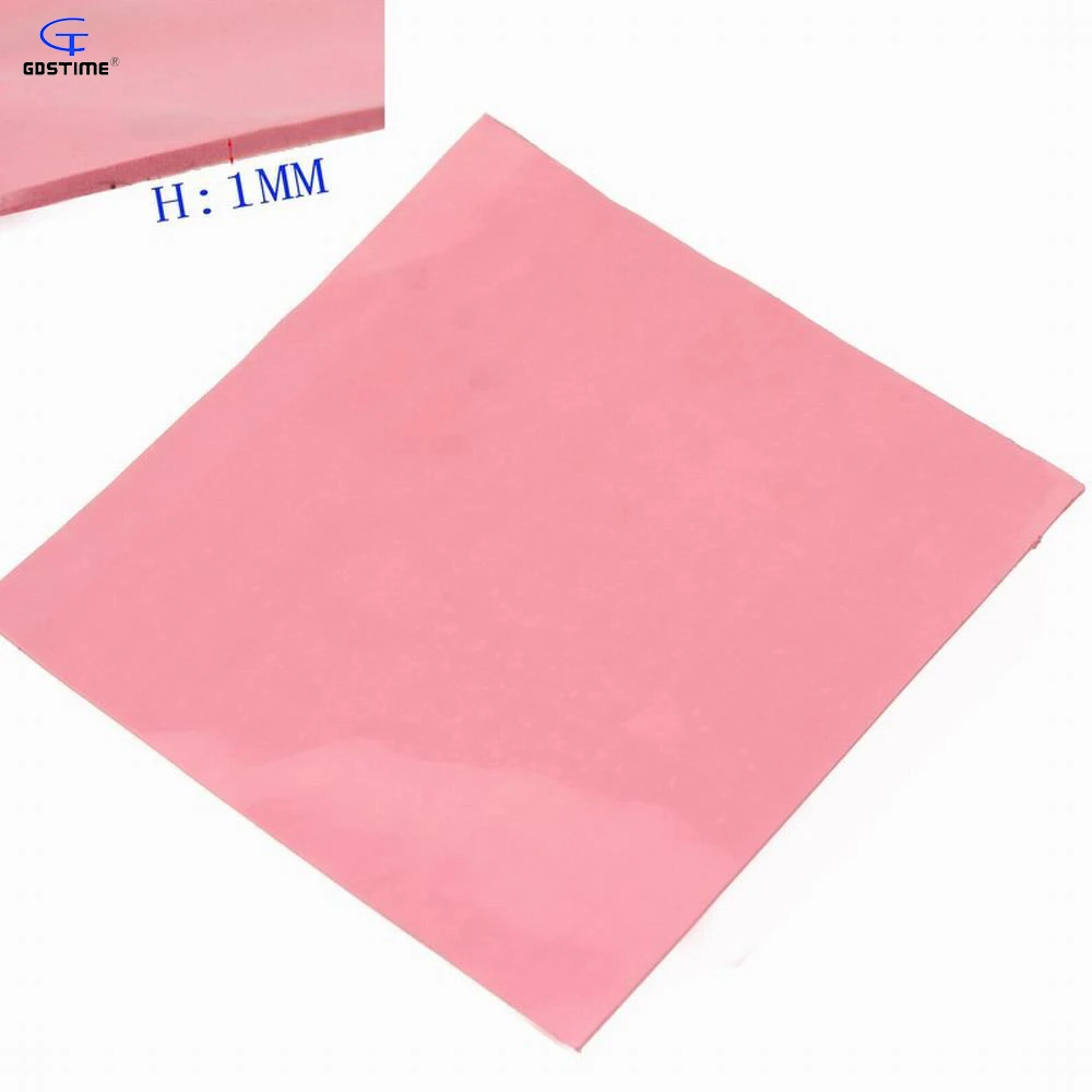 2 pcs/lot Thermal Pad 1mm 100x100x1mm IC Chips GPU CPU Silicone