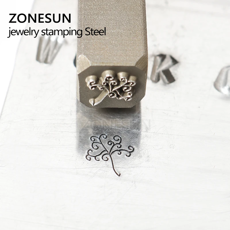 ZONESUN Fox на заказ стальная штамповочная форма Пробивной маркировки инструмент для тиснения металлических ювелирных изделий штамповка золотых колец браслет ожерелье с пряжкой