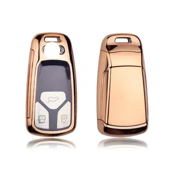 

10set PC+TPU Car Key Cover Case TPU Car Styling Key Cover Case For AUDI A4 B9 Q5 Q7 TT TTS 8S 2016 2017 car keyless remote