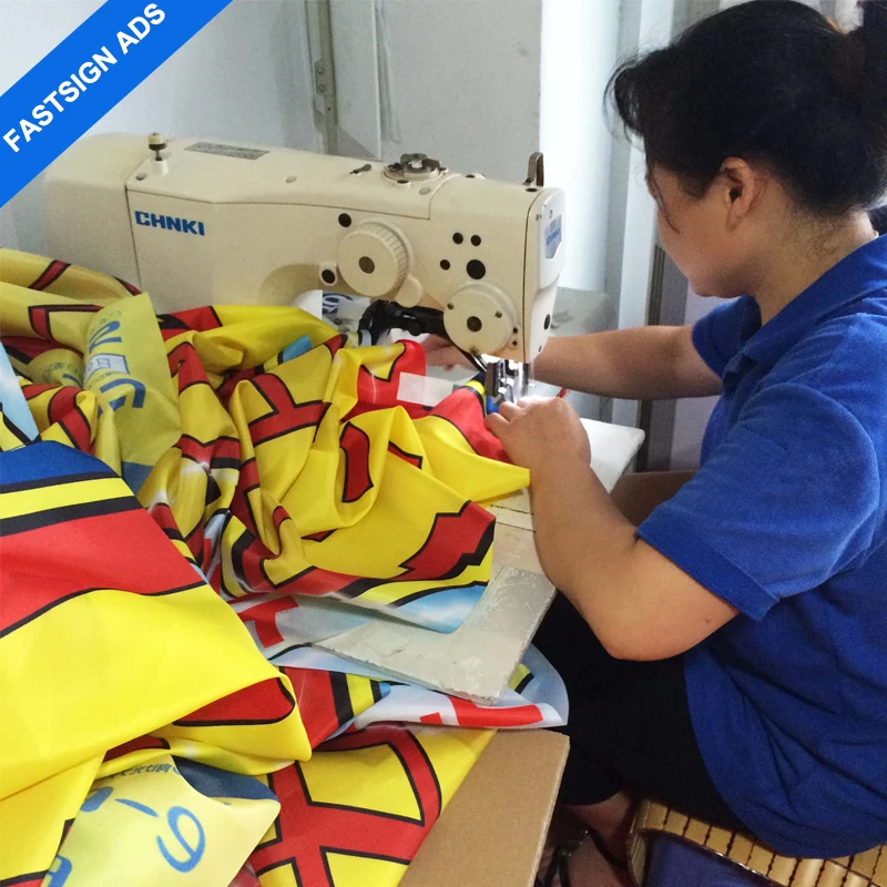 fabric mesh banner sewing