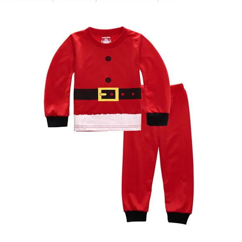 Funfeliz, детский Рождественский пижамный комплект, пижама с дизайном «Олень» для мальчиков, осенне-зимняя одежда для сна для девочек детские пижамы - Цвет: 6