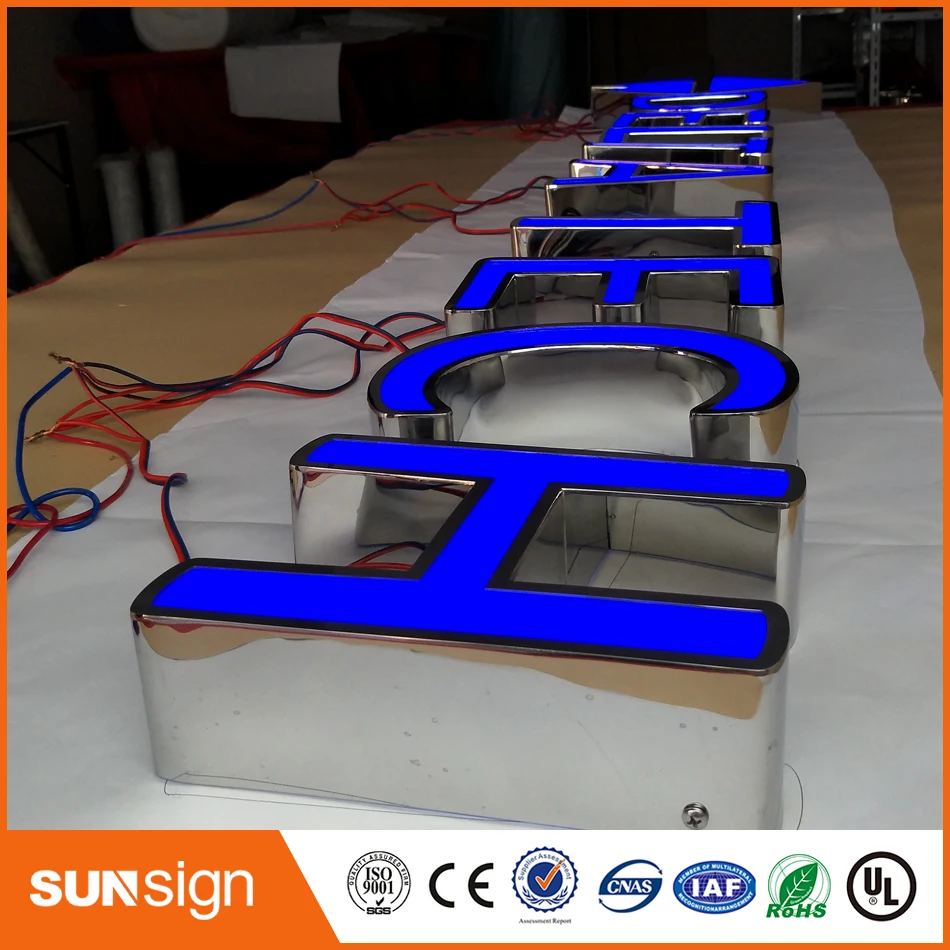 

3D frontlit & backlit Sign Letters Signage Illuminated Outdoor Signs