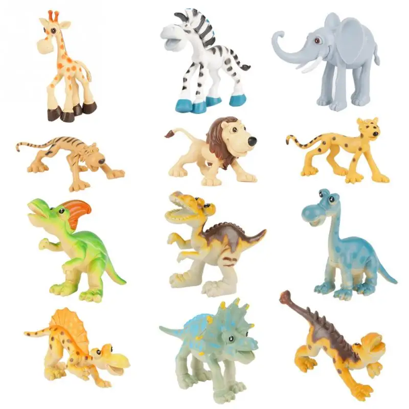 6 шт./компл. модели животных игрушки; фигурки героев набор детей мультфильм игрушка набор подарок Моделирование игрушки модельки животных