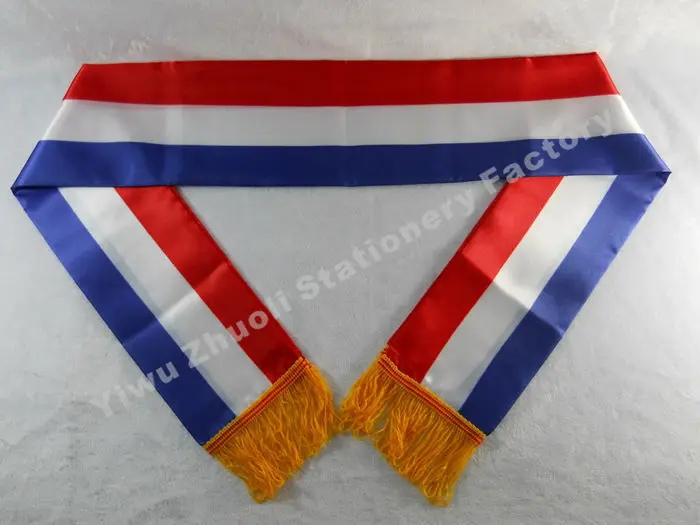 Поставка с фабрики шток шарф печать атласный Netherland флагом 120X12CM шарфы Бесплатная