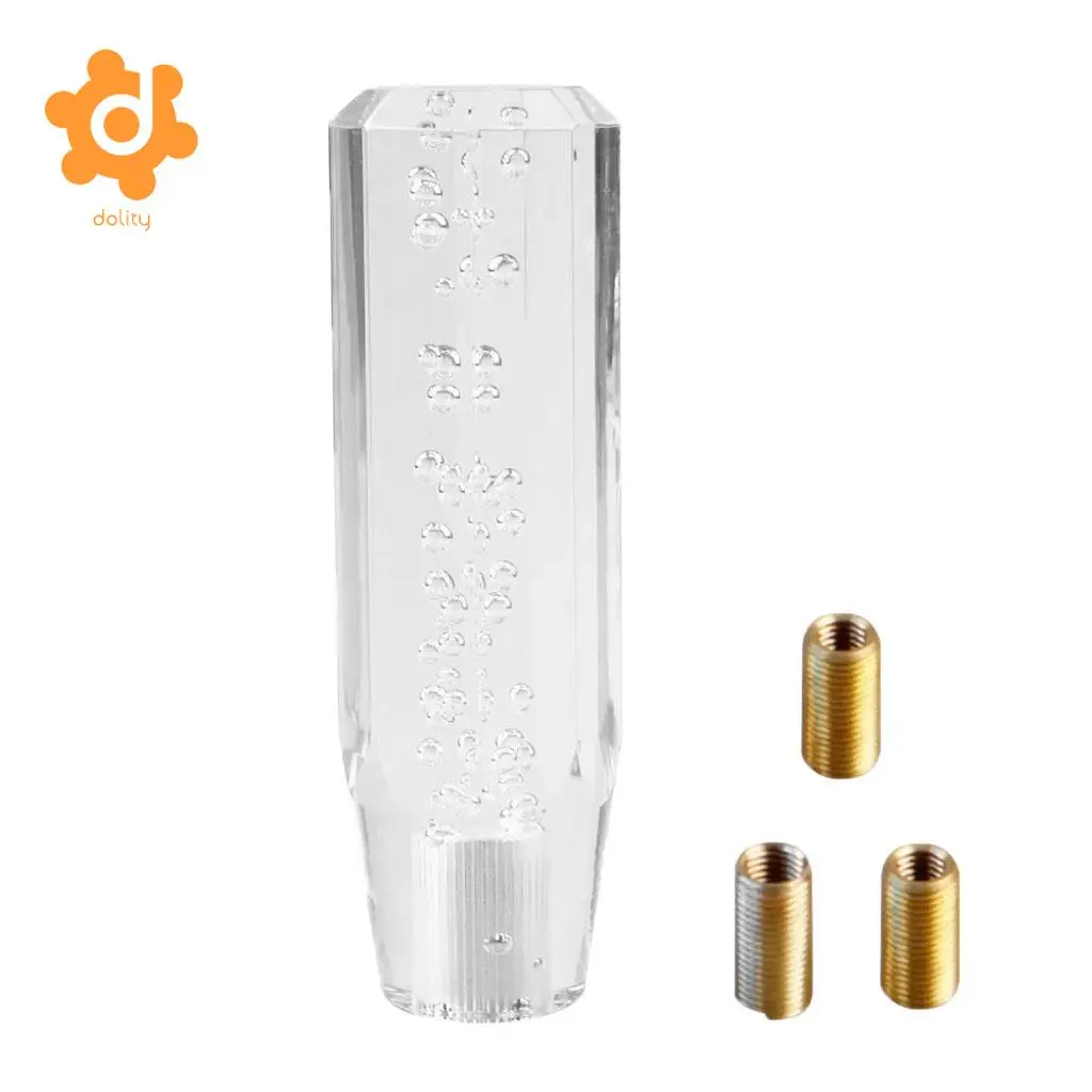 dolity Transparent Gear shift knob Crystal Bubble Shift Knob Manual Fitment 
