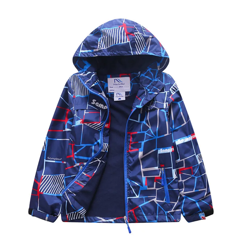 Весенне-осенняя куртка для мальчиков, детское теплое подростковое пальто, Детские флисовые ветровки, непромокаемые корейские подростковые Мстители, толстовка с капюшоном