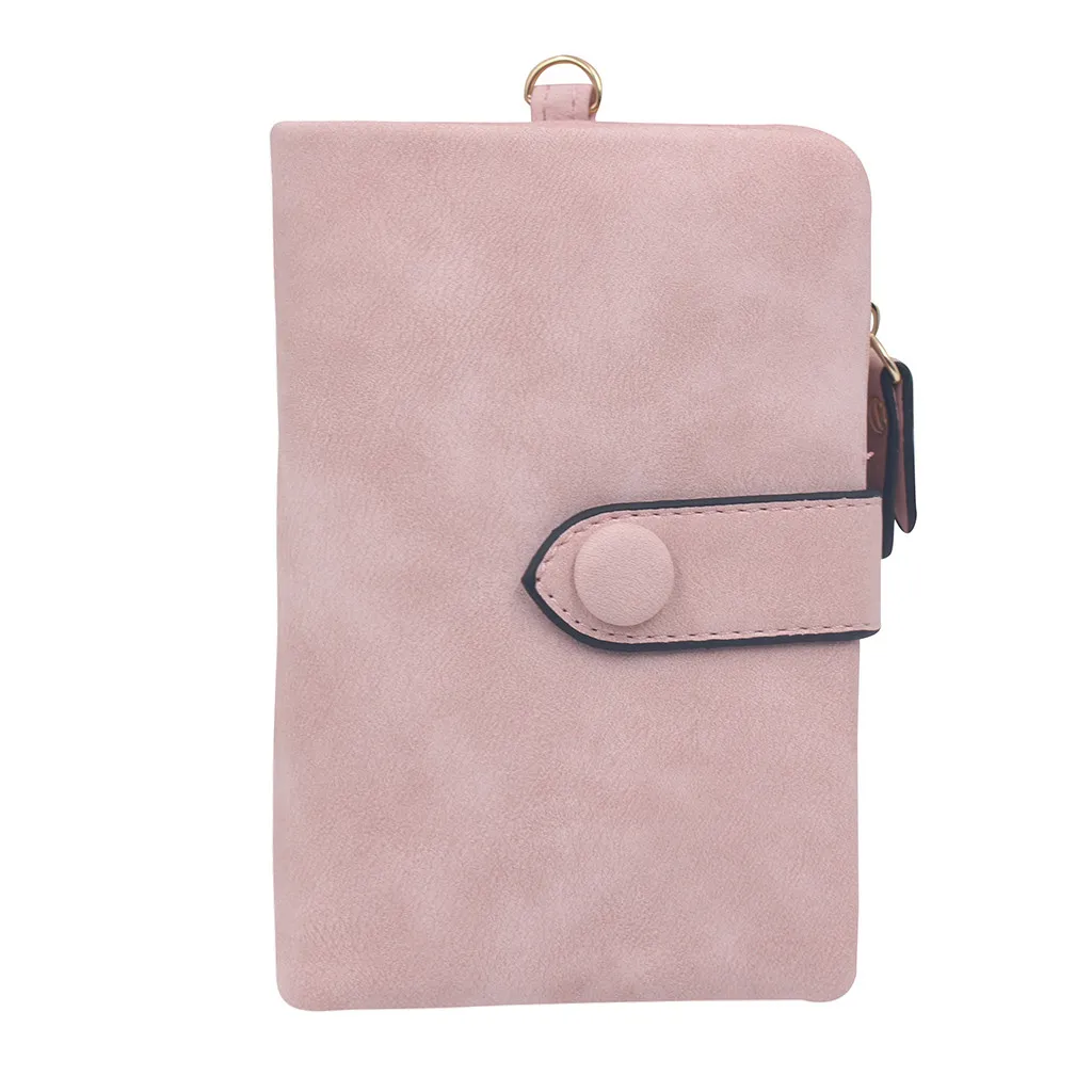 FashionTrendy Coin Purse Card LeatherWomen's Matte Wallet Short Small Fresh Student Wallet Cute Doka Women's Wallet Money Bag